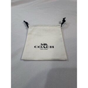 New Coach Jewelry Drawstring Pouch Dust Bag 4.75”W X 5”H